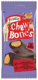 Frolic Hueso Masticable para Perros Sabor Jamón - 12 Unidades x 170 gr, 2 Piezas