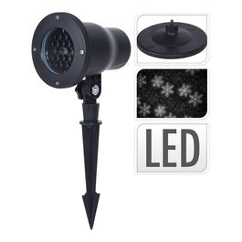 Proyector LED Efecto Tormenta de Nieve IP44 Negro 220-240V con Temporizador