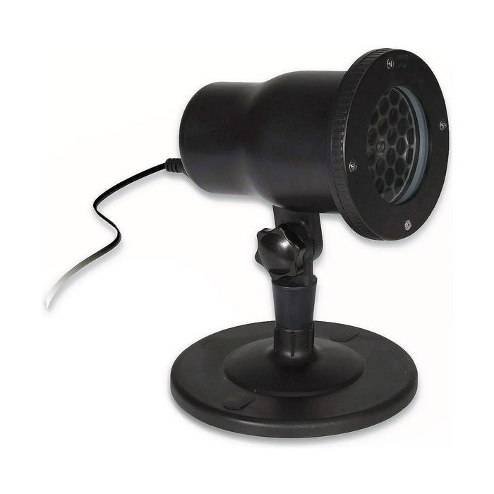 Proyector LED efecto tormenta de nieve IP44 Negro