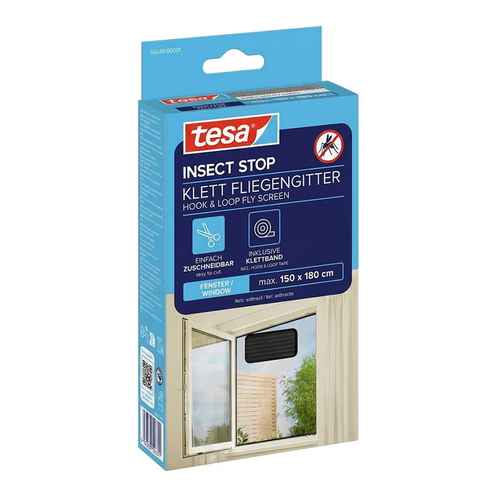 Tesa INSECT STOP Standard 1,5 m x 1,8 m Antracita 55680 Tesa INSECT STOP Standard 1,5 m x 1,8 m Antracita 55680