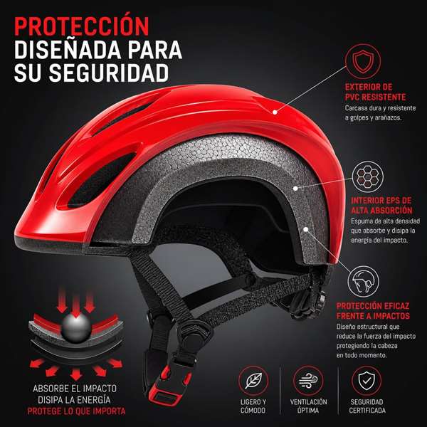 Toimsa Casco Rojo 52-56 cm
