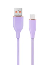 Gembird CC-USB2S-AMCM-1.5M-P Cable USB Tipo C USB-A a USB-C 1.5 m (USB 2.0) Premium Silicona, Púrpura - Para Carga y Datos