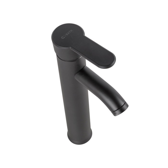 Grifo de lavabo monomando de estilo clásico Negro con caño alto Grifo de lavabo monomando de estilo clásico Negro con caño alto