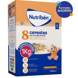 Nutriben 8 Cereales Miel 1000Gr Leche en Polvo