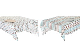 DKD Home Decor Mantel Azul Celeste Gris 150 x 150 cm Set de 5 (2 Unidades) Urban