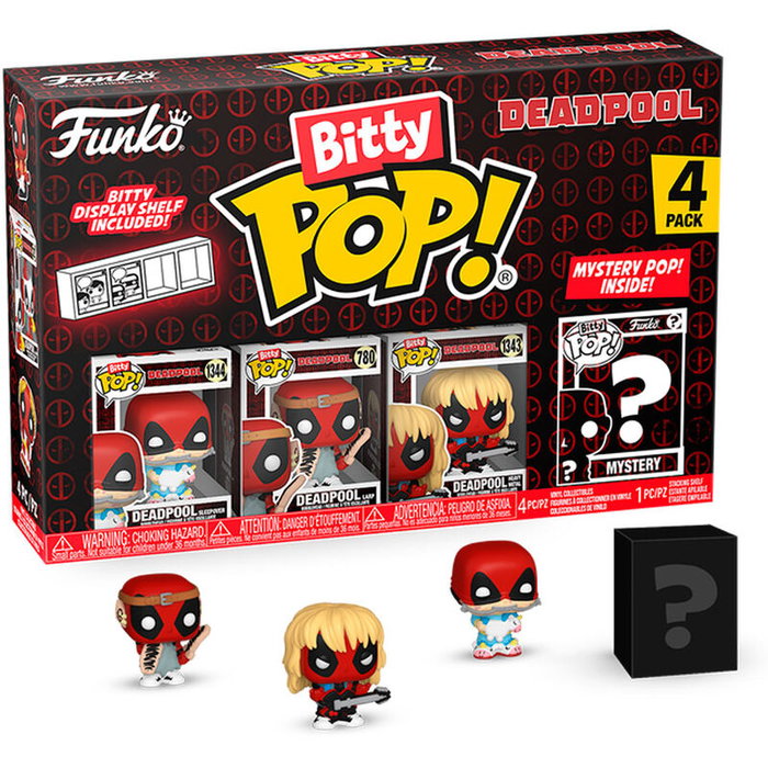 Funko Bitty POP Marvel Deadpool Sleepover Blister 4 Figuras Misteriosas Raras o Hiperraras Coleccionables Funko Bitty POP Marvel Deadpool Sleepover Blister 4 Figuras Misteriosas Raras o Hiperraras Coleccionables