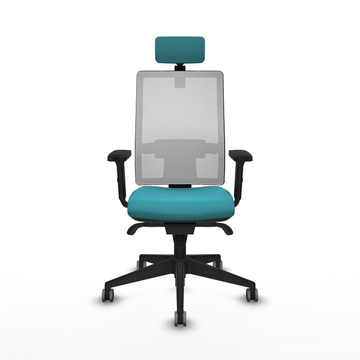 PIQUERAS Y CRESPO Silla de oficina Horna con mecanismo Sincro, Turquesa y Blanco PIQUERAS Y CRESPO Silla de oficina Horna con mecanismo Sincro, Turquesa y Blanco