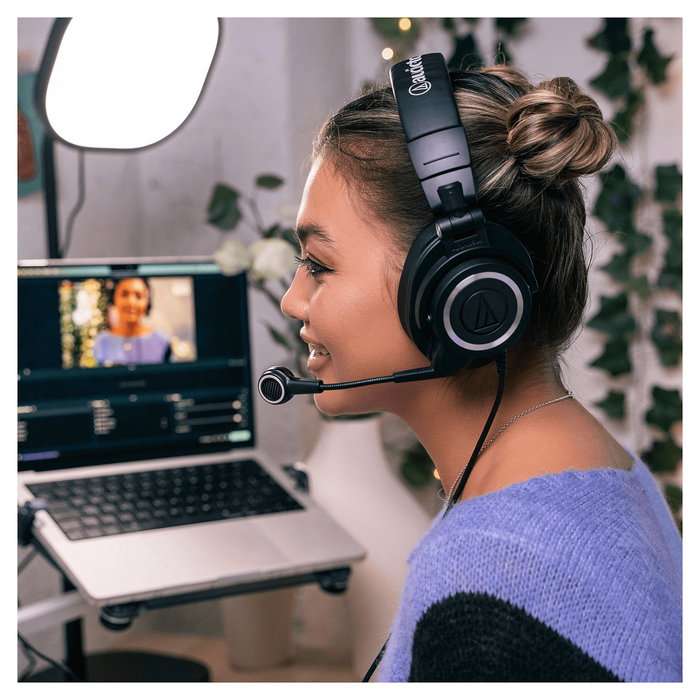 Audio-Technica ATH-M50xSTS-XLR Auriculares Diadema Negro con Conexión XLR y Jack 3.5mm