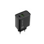 Natec Ribera Cargador USB-A + USB-C 20W PD Negro
