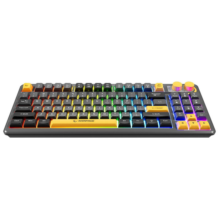 Rampage Cyclone Knob RGB 90% Teclado Mecánico Gaming Layout Polaco