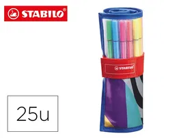 Stabilo Rotulador Pen 68 Arty Rollerset Estuche 25 Unidades Colores Surtidos Punta Fibra 1mm