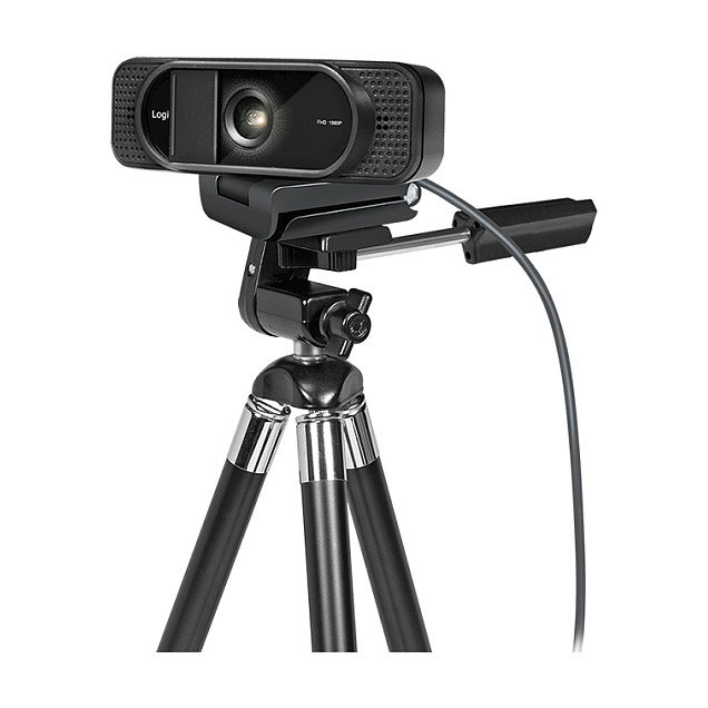 LogiLink Webcam 1080p FHD UA0381 con Micrófono, 96 Grados Ángulo de Visión, Resolución 1920 x 1080 Pixeles a 30 pps, Compatible con Windows, Mac, Linux, ChromeOS, Color Negro