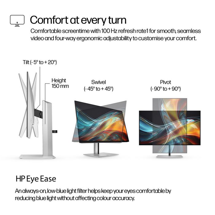 HP 724pf Monitor 23.8" FHD 100Hz IPS 1500:1 Contraste Serie 7 Pro HP 724pf Monitor 23.8" FHD 100Hz IPS 1500:1 Contraste Serie 7 Pro