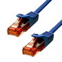 ProXtend CAT6 U/UTP CU LSZH Cable Ethernet Azul 20m Cobre Puro 99.9% Conector Dorado 50u PoE+ Baja Emisión de Humo