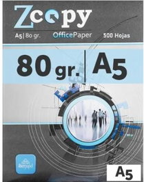 ZCOPY Papel A5 80g, Set de 10 Paquetes de 500 Hojas de cada uno