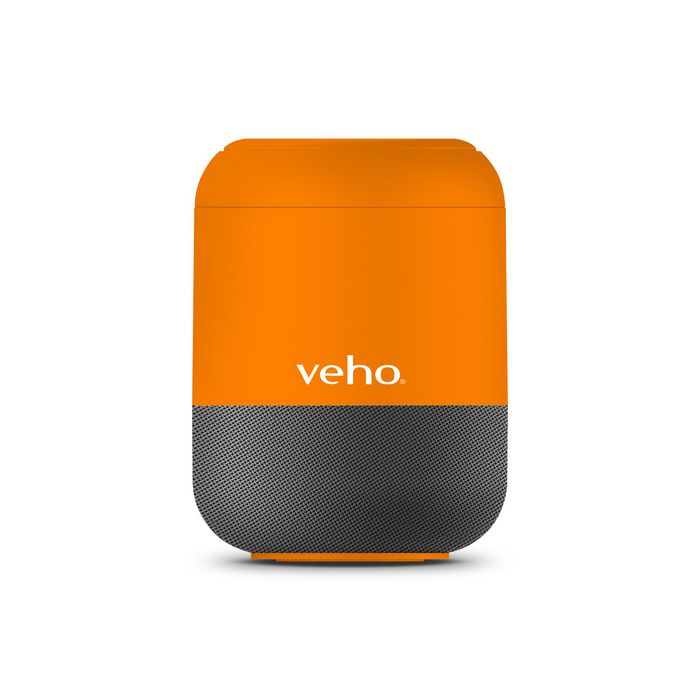 Veho MZ-S Altavoz Inalámbrico Bluetooth Portátil Ultra Compacto 5W Naranja 12h Batería y Modo Twin Pair