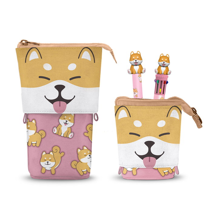 Karactermania Oh My Pop Shiba Estuche Portatodo + Bolígrafo 10 Colores + Bolígrafo Gel Borrable
