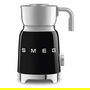 Smeg MFF11BLEU Espumador de Leche Automático 50's Style, 8 Funciones Caliente/Frío, Capacidad 0.6L, Acero Inoxidable, Color Negro - 220-240V