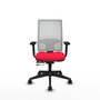 PIQUERAS Y CRESPO Silla de oficina Horna con mecanismo Sincro/Traslack, Rojo y Blanco