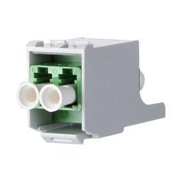 METZ CONNECT Modulo OpDAT para Fibra Optica LC-Duplex APC OS2 Plano, Verde/Blanco, Conector LC Hembra 15091076-I
