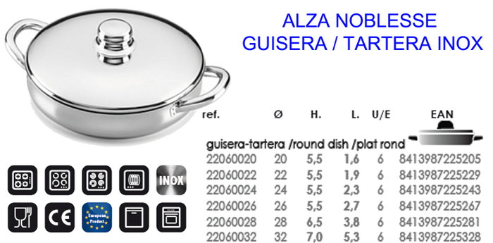 Finstock Alza Noblesse Tartera/Guisera 5.5 Litros Finstock Alza Noblesse Tartera/Guisera 5.5 Litros
