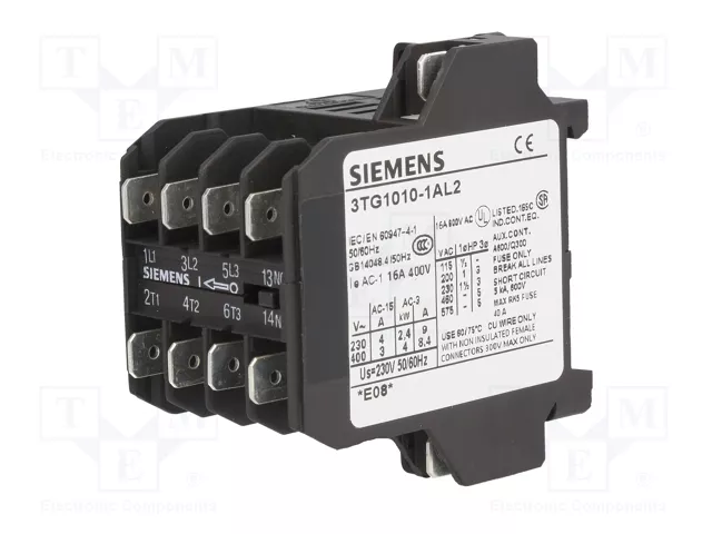 SIEMENS 3TG10 4-polar NO x4 230VAC 8,4A SIEMENS 3TG10 4-polar NO x4 230VAC 8,4A