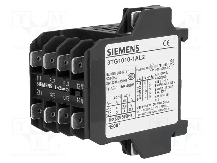 SIEMENS 3TG10 4-polar NO x4 230VAC 8,4A SIEMENS 3TG10 4-polar NO x4 230VAC 8,4A