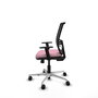 PIQUERAS Y CRESPO Silla de oficina Yunquera Rosa con respaldo de malla Negro