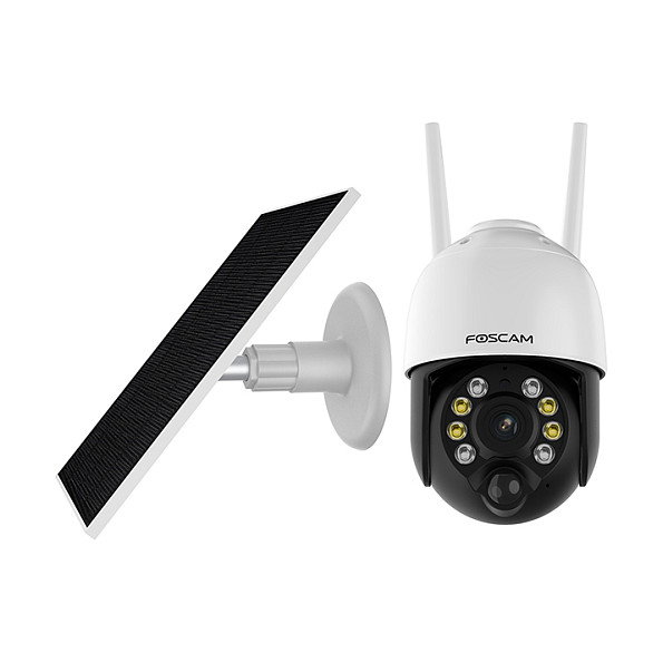 Foscam B4 Cámara de Seguridad IP Solar Exterior 4 MP 1440p con Visión Nocturna Inalámbrica WiFi Certificada FCC CE Resistente al Agua IP65