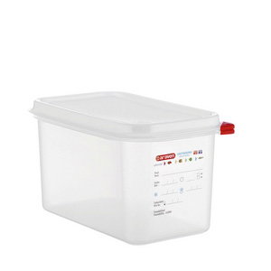 Araven Cubeta C/T Gn 1/4-150, Cubeta de Polipropileno con Tapa, Capacidad 4.3 Litros, Dimensiones 265x162x150 mm Araven Cubeta C/T Gn 1/4-150, Cubeta de Polipropileno con Tapa, Capacidad 4.3 Litros, Dimensiones 265x162x150 mm