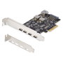 StarTech.com Tarjeta PCIe de 5 Puertos USB 10Gbps (4x USB-C / 1x USB-A)