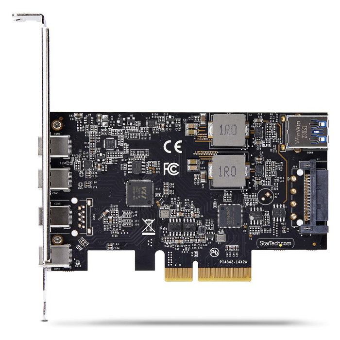 StarTech.com Tarjeta PCIe de 5 Puertos USB 10Gbps (4x USB-C / 1x USB-A) StarTech.com Tarjeta PCIe de 5 Puertos USB 10Gbps (4x USB-C / 1x USB-A)