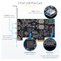 StarTech.com Tarjeta PCIe de 5 Puertos USB 10Gbps (4x USB-C / 1x USB-A)