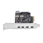 StarTech.com PS4C3IA3-USB-C-CARD Tarjeta PCIe USB 3.2 Gen 2 de 10 Gbps - 4 Puertos USB-C + 1 USB-A Interno - Hub/Controladora Interna - Compatible con Windows, macOS, Linux
