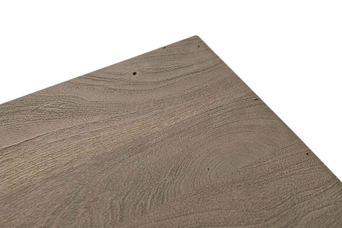 GINER Y COLOMER Mesa de Comedor Rectangular en Madera de Acacia y Metal, Tapa en Color Arena con Acabado Chorro de Arena, 200 cm GINER Y COLOMER Mesa de Comedor Rectangular en Madera de Acacia y Metal, Tapa en Color Arena con Acabado Chorro de Arena, 200 cm