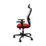 PIQUERAS Y CRESPO Silla de oficina Jorquera Rojo/Blanco con Mecanismo Sincro/Traslack