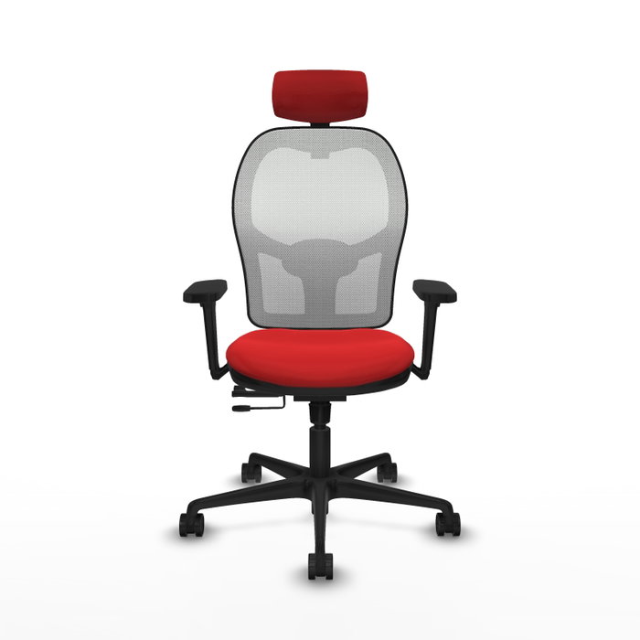 PIQUERAS Y CRESPO Silla de oficina Jorquera Rojo/Blanco con Mecanismo Sincro/Traslack PIQUERAS Y CRESPO Silla de oficina Jorquera Rojo/Blanco con Mecanismo Sincro/Traslack