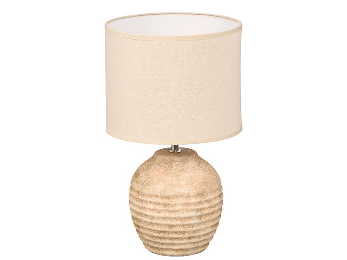 Giftdecor Lámpara Envejecida Redonda Rayas Horizontales 33 cm - Marrón Cerámica y Tela (Set de 6) Giftdecor Lámpara Envejecida Redonda Rayas Horizontales 33 cm - Marrón Cerámica y Tela (Set de 6)