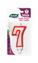 Algon Vela Blanca con Borde Rojo 7 cm N.7 (36 Unidades)