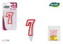 Algon Vela Blanca con Borde Rojo 7 cm N.7 (36 Unidades)