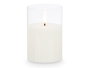Giftdecor Vela Led Vaso Cristal 15x9.8x9.8 cm (Ancho x Alto x Largo) Blanco Transparente Cera Pila AA No Incluida (Set de 15)