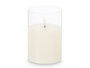 Giftdecor Vela Led Vaso Cristal 15x9.8x9.8 cm (Ancho x Alto x Largo) Blanco Transparente Cera Pila AA No Incluida (Set de 15)