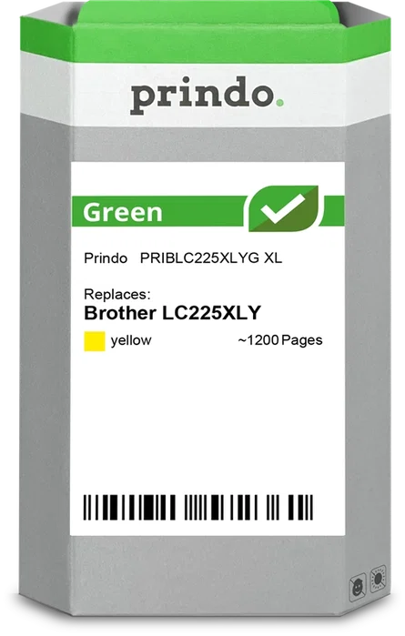 Prindo Cartucho de Tinta Amarillo Green XL PRIBLC225XLYG Prindo Cartucho de Tinta Amarillo Green XL PRIBLC225XLYG