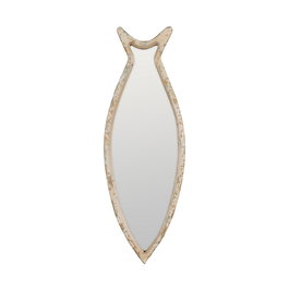 Espejo Pez Blanco Rozado Madera 24,50 X 2 X 64 cm