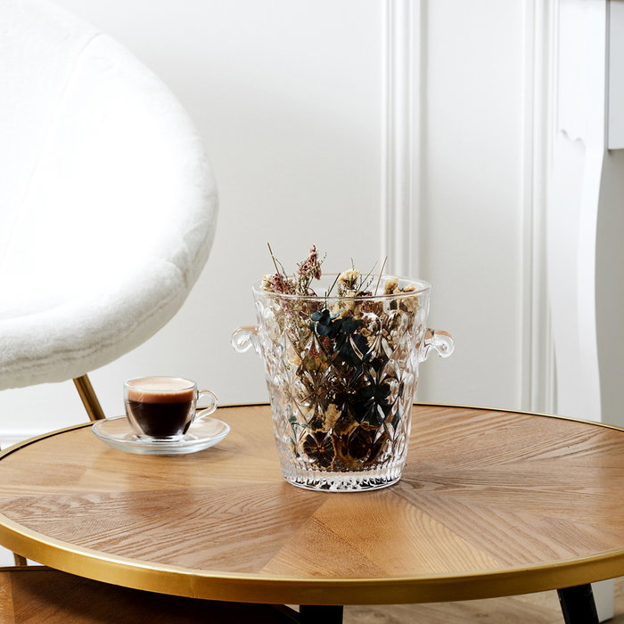 Home Deco Factory Vela Perfumada Higo con Cubitera de Vidrio 3 Mechas 700g Duración 50 Horas