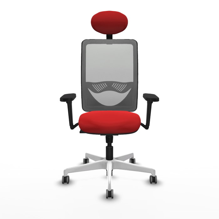 PIQUERAS Y CRESPO Silla de oficina Zulema con mecanismo Sincro, Rojo y Gris PIQUERAS Y CRESPO Silla de oficina Zulema con mecanismo Sincro, Rojo y Gris