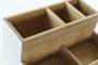 DKD Home Decor Organizador de Bambú Blanco con 1 Cajón