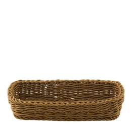 Summa Cesta Pan Crema Efecto Ratan 27x11 cm