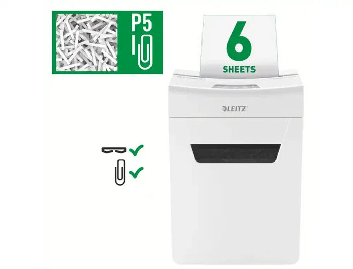 LEITZ Protect 6M Microcorte P5 Blanco y Gris