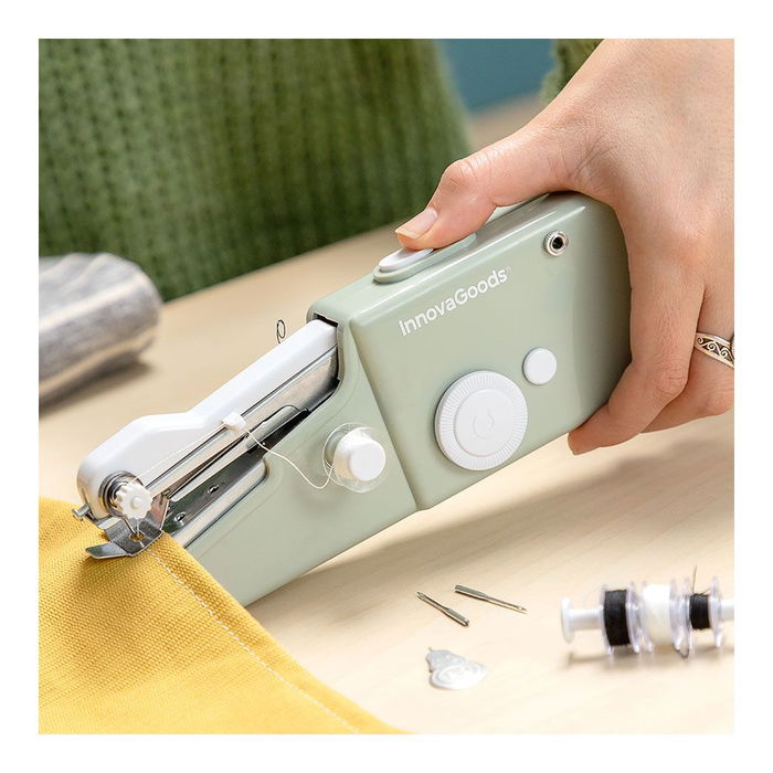 Innovagoods V0103018 Máquina de Coser de Mano Portátil Compacta y Ligera para Todo Tipo de Telas